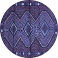 thumbnail image 1 of Ahgly Company Indoor Round Oriental Blue Traditional Area Rugs, 8' Round, 1 of 4