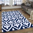 thumbnail image 1 of Allstar Blue Hand Made Modern. Transitional. design Area Rug with Dimensional hand-carving highlights (7' x 10' 2"), 1 of 7