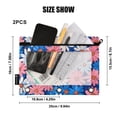 thumbnail image 4 of FORMRS 2 Pack Pencil Pouch for 3 Ring Binder with Clear Window Zipper Case, Pink Flowers Pattern, 4 of 6