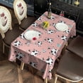 thumbnail image 3 of Pink Cow Spotted Pattern Rectangle Tablecloth 60"x120",Waterproof Polyester Rectangle Table Cloth, Wipeable Spillproof Polyester Tablecloth for Dining, Camping, Indoor and Outdoor, 3 of 6