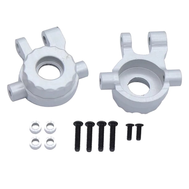 Soporte del eje de dirección Tholdsy aleación de aluminio para 1/18 RC modelo Plata
