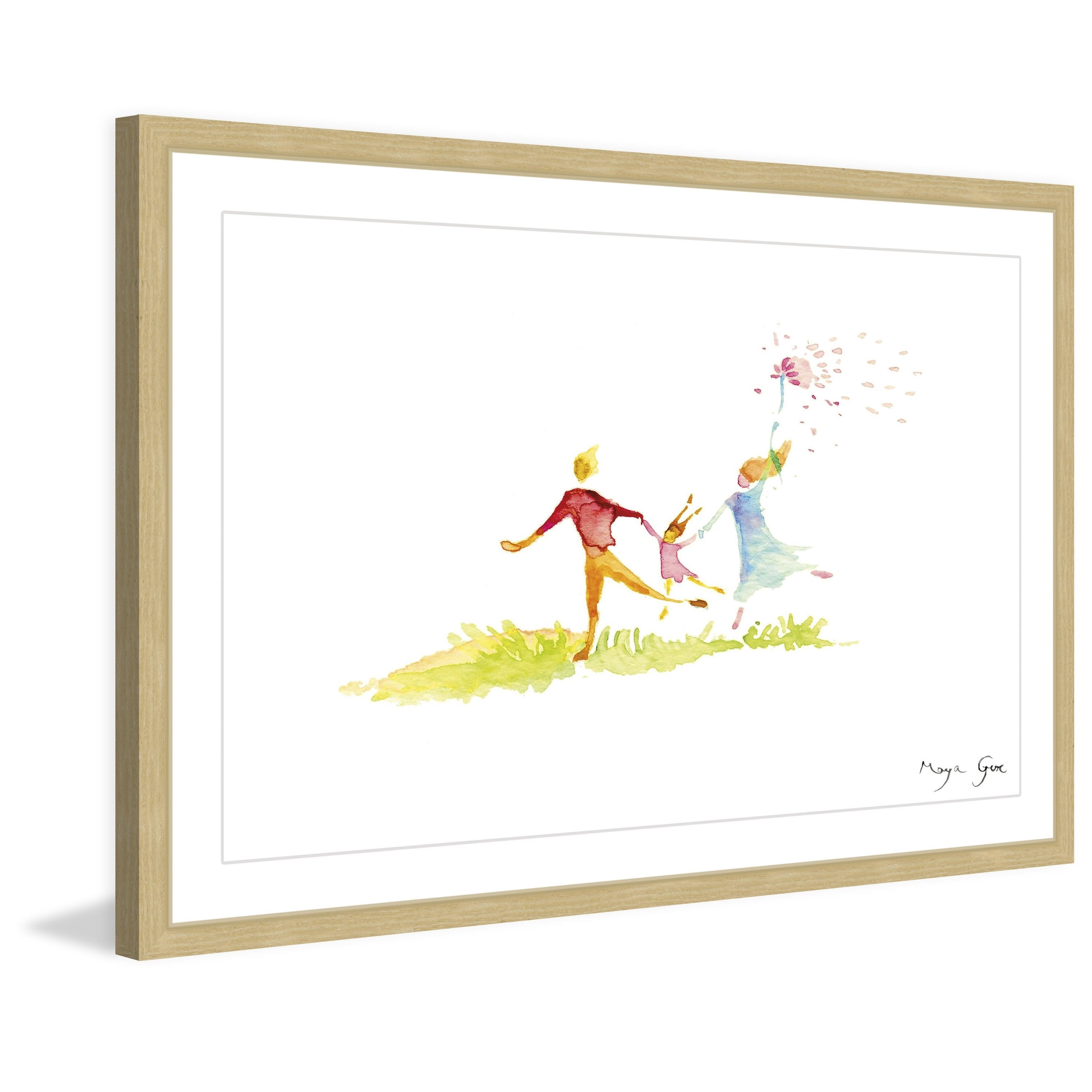 Marmont Hill "Family Play" by Maya Gur Framed Painting Print