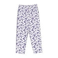 thumbnail image 4 of Xecao Lavender Flowers Women's Straight Lounge Pajama Pants: The Epitome of Relaxed Sleepwear, 4 of 9