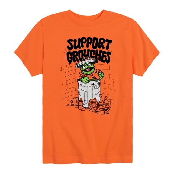 Sesame Street - Support Grouches Oscar - Toddler and Youth Short Sleeve Graphic T-Shirt