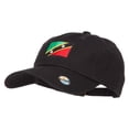 thumbnail image 2 of Saint Kitts Flag Embroidered Washed Cap - Black OSFM, 2 of 5
