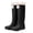 Black, variant on Women's Lightweight Lined Knee High Rain Boots Waterproof Non Outdoor Hiking Camping Footwear Black 43