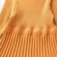 thumbnail image 3 of vdgthytj Toddler Girls Sweater Dress Crewneck Long Sleeve A-Line Ribbed Knit Dresses Kids Fall Winter Outfits, 3 of 7