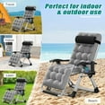 thumbnail image 4 of ABORON Support 440 LBS Zero Gravity Chair with Removable Cushion, Outdoor Folding Lounge Chaise Lawn Chair, 4 of 9