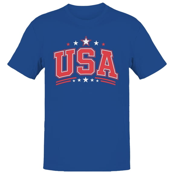 Smartprints Usa Stars Patriotic Men's T-Shirt Royal Blue, Cotton, S