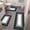 Black, variant on Konghyp Microfiber Rug Set 3 Piece Bathroom Rug Set Soft Absorbent Non-Slip Bath Mats Washable for Toilet Tub Shower, Plush Floor Mats, Modern Bathroom Decor