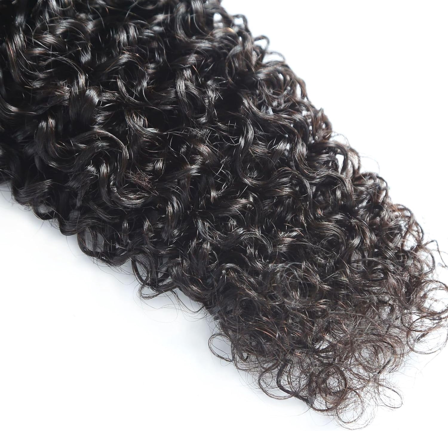 Aorsher Deep Wave Human Hair Bundles Brazilian Virgin Human Hair 100% Unprocessed Water Wave Bundles Double Weft 1 Bundles 16Inch Black Deep Curly Weave Natural Hair
