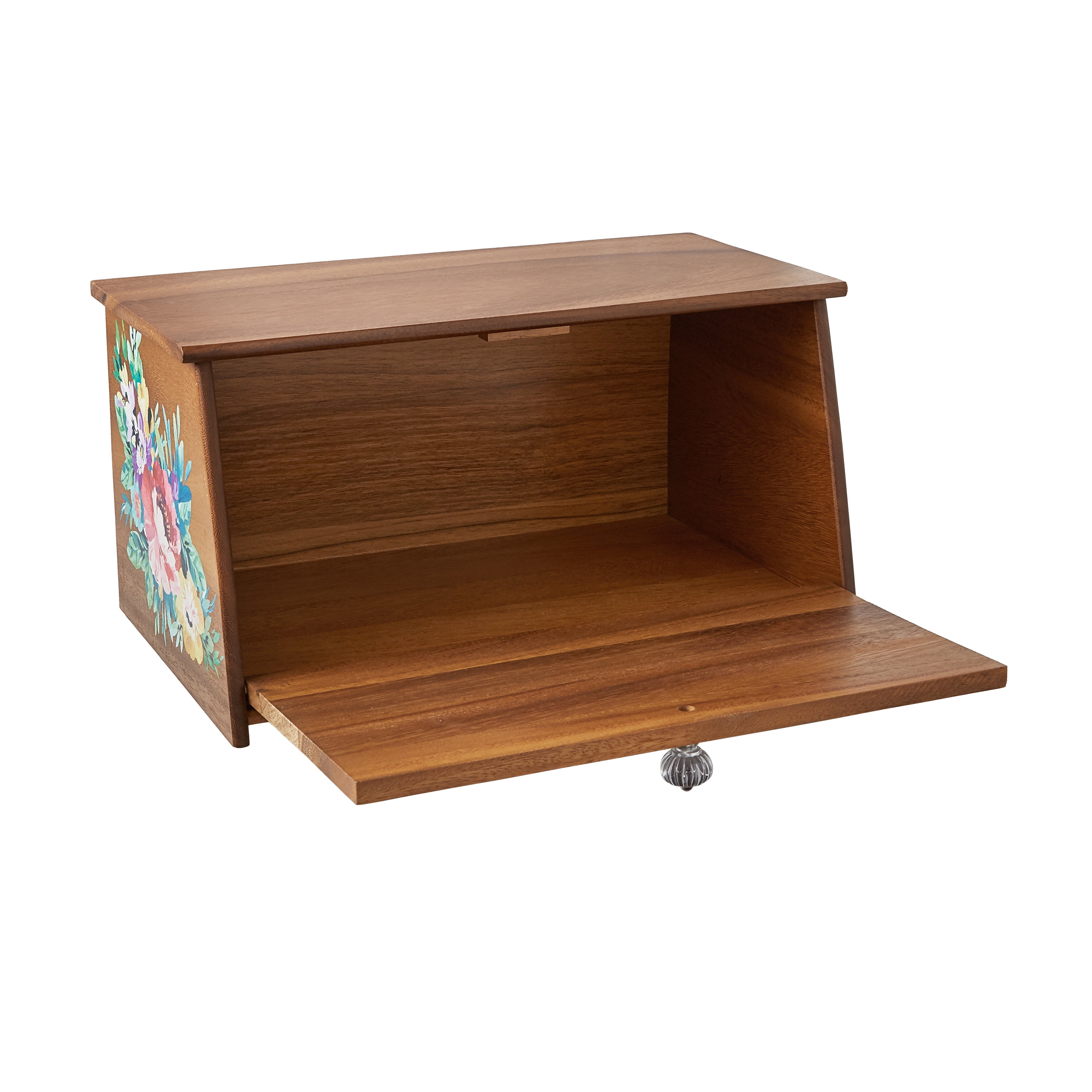 The Pioneer Woman Sweet Romance Acacia Wood Bread Box, Brown, 1 Piece