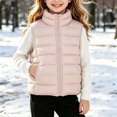 thumbnail image 2 of Abomasnow Kids Boys and Girls Puffer Vest Jacket Sleeveless Stand Collar Solid Jackets Casual Lightweight Warm Winter Cold Weather Hikking Outerwear Jackets with Pockets 7-15 Years, 2 of 8