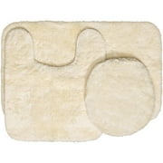 Mainstays Nylon 3 Piece Bath Rug Set, Vanilla Dream