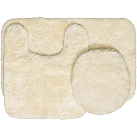 Mainstays Nylon 3 Piece Bath Rug Set, Vanilla Dream
