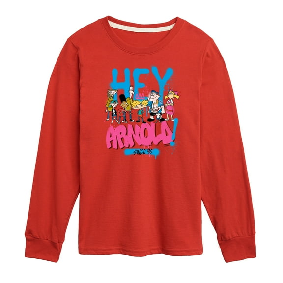 Hey Arnold! - Arnold Spray Paint 96 - Toddler And Youth Long Sleeve Graphic T-Shirt