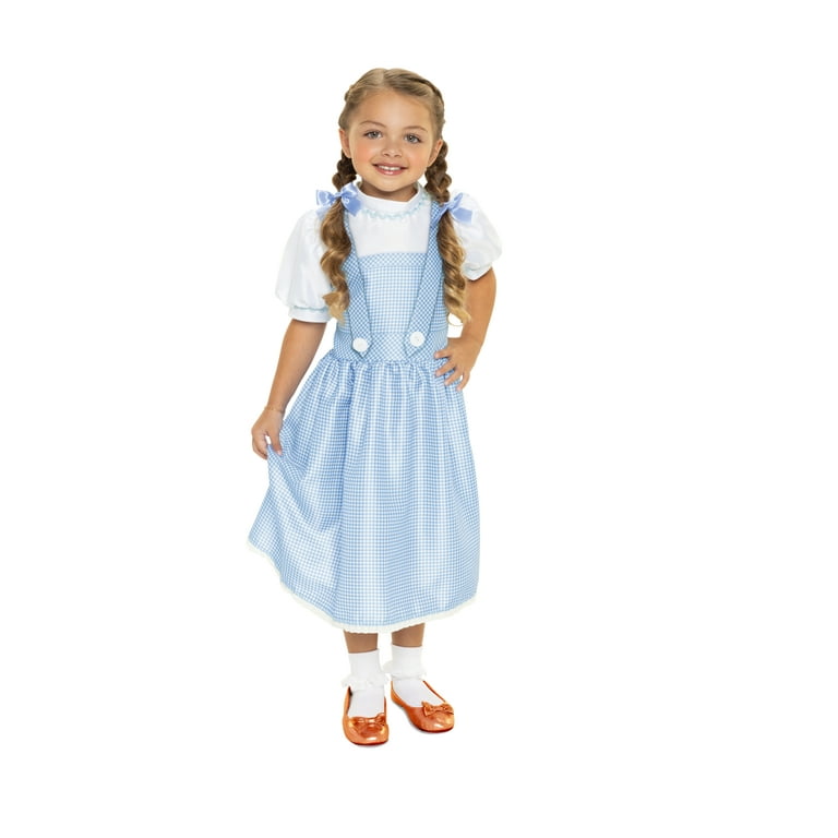 The Wizard of Oz Dorothy Roleplay Blue Dress for Girl Child Ages 3 and up  Fits 4-6x - Walmart.com
