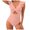 Pink, variant on QHFBli Women's One Piece Swimsuit Ruffle Cutout Bathing Suits Tummy Control V Neck Wrap Swimwear