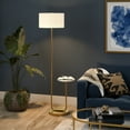 thumbnail image 5 of Evelyn&Zoe Jacinta 65.75" Modern Metal and Marble Floor Lamp with White Drum Fabric Shade, 5 of 7