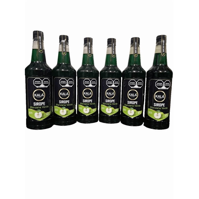 Kit de 6 Jarabes Kala Para Preparar Bebidas De 1 Lt Sabor Frutos Manzana Verde