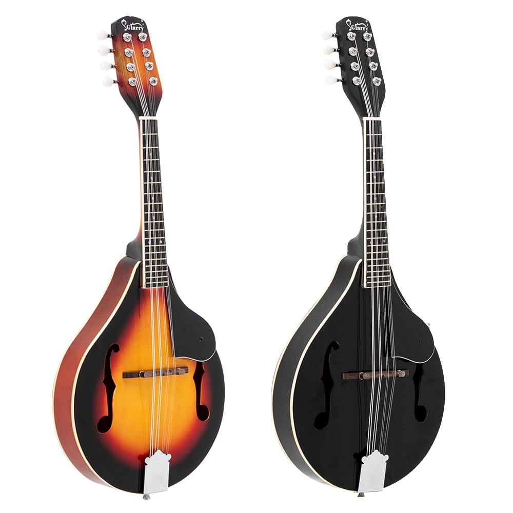 Veryke A Style 8String Acoustic Mandolin Flatback Acoustic Mandolin with Pick Guard Sunset