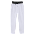 thumbnail image 7 of Blekii Kids Boys Girls Double Color Sweatpants Athletic Running Pants Long Sports Fitness Bottoms, White, 160, 7 of 7