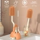 thumbnail image 4 of Botella Biberón Cepillos de silicona Conjunto con soporte Botella de leche 360 ​​GRADO Pincel de paja Portátiles Adultos Tazas Lavado Kit Hogar Naranja Inevent HA011368-02B, 4 of 7