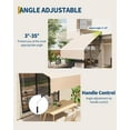 thumbnail image 6 of Pinypikaka 10'x8' Manual Retractable Awning, Waterproof Sun Shade Patio Awning, Heavy Duty Aluminum Frame, 280g Polyester Fabric, Adjustable Roll Out Awning for House, for Deck, Porch, 6 of 7