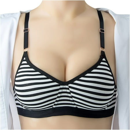 LLYWEY Daisy Bras on Sale Tshirt Bras Women No Underwire Ladies Bralette Bra Style-967 Women s Plus Lightly Lined Bra Feature Adult Female Lace Sports Bras Black 34B