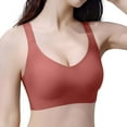 thumbnail image 3 of kamemir Women'S Minimizer Bras Womens Seamless Wireless Supportive Bra Push Up Comfort Soft No Underwire Full Coverage Bra Red,M, 3 of 4