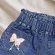 thumbnail image 3 of Pantalones cortos vaqueros para niños, informales, estampados, de cinco centavos, para playa, vacaciones, surf, bañadores para niñas, pantalones de poliéster, 3 of 4
