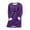 Purple, variant on QHFBli Women's Sherpa Lined Top Casual Warm Top Women's Printed Pullover Winter Warm Soft Thermal Underwear Top Cozy Round Neck Homewear Sweater For