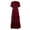 #1 Darkred, variant on IWEMEK Women Dress Summer Maxi Dresses Beach Boho Flutter V Neck Black Dresses for Ladies Elegant Chic Smocked Clothes