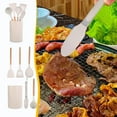 thumbnail image 7 of Silicone Spatula Wooden Handle Utensil Set, Non-stick Pan Safe Heat-resistant Cooking Spoon and Stir Fry Shovel with Storage Bucket, Topliu, 7 of 7