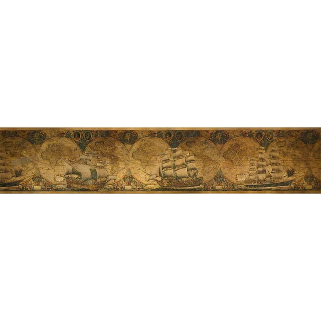 Bordure de Papier Peint Nautique Contemporain 57809