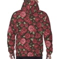 thumbnail image 3 of Bingfone Rose Flowers Men's Drawstring Hoodie Long Sleeve Pocket Sweatshirts-3X-Large, 3 of 6