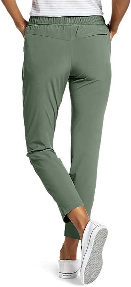 Eddie Bauer Women's Departure Ankle Pants (Mineral Green,XL) 
