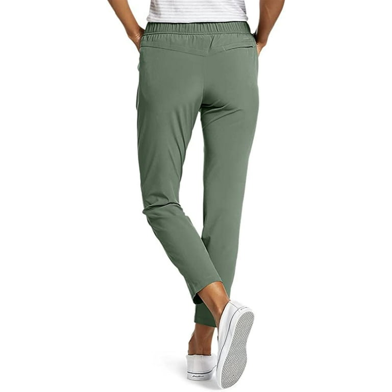 Eddie Bauer Women's Departure Ankle Pants (Mineral Green,XL)