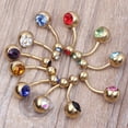 thumbnail image 1 of Trayknick Charming Umbilical Nail Durable Unique Punk Style Body Piercing Stud for Dating Red, 1 of 13