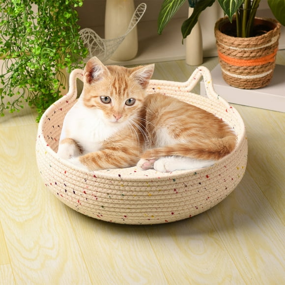 Dvkptbk Dog Bed Medium Size Dogs, Cat Beds for Indoor Cats, Round Pet Bed for Puppy and Kitty, Washable, Extra Soft, Anti-Slip Bottom