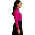 thumbnail image 5 of Turtle Bay New York Womens Long Sleeve Cotton Blend Mock Neck Top - An All-Season Essential, 5 of 6