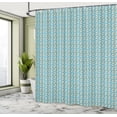 thumbnail image 4 of Ambesonne Kitten Shower Curtain, Japanese Maneki Neko Sign, 69"Wx84"L, Almond Green Sky Blue, 4 of 4