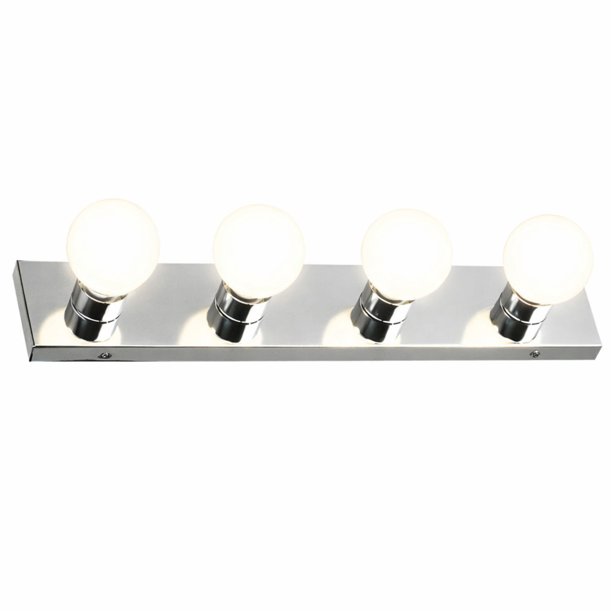 Design House 500892 4-Light Vanity Strip Light Contemporary Dimmable for Bathroom, Bedroom, Makeup Vanity, Polished Chrome