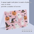 thumbnail image 3 of Yayeee Toggle Light Switch Wall Plate 3-Gang 6.37"x4.48" Decorative Outlet Cover, Pink Halloween Ghosts, 3 of 7