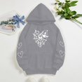 thumbnail image 2 of Zip Up Hoodies for Women 2026 Trendy Gothic Zip Up Hooded Sweatshirts Thermal Long Sleeve Hoodie Jackets Teen Junior Fall Clothes,Grey,L, 2 of 3