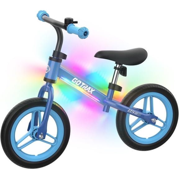 GOTRAX KS12 Kids Balance Bike for Ages 2-5, LED Light Strip, Lightweight ,Adjustable Seat, Easy to Assemble,Blue