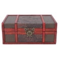 thumbnail image 2 of Wooden Storage Box, Perfect Gift Pirate Treasure Box Hand Polished Alloy Hinge  for Home Decoration, 2 of 8