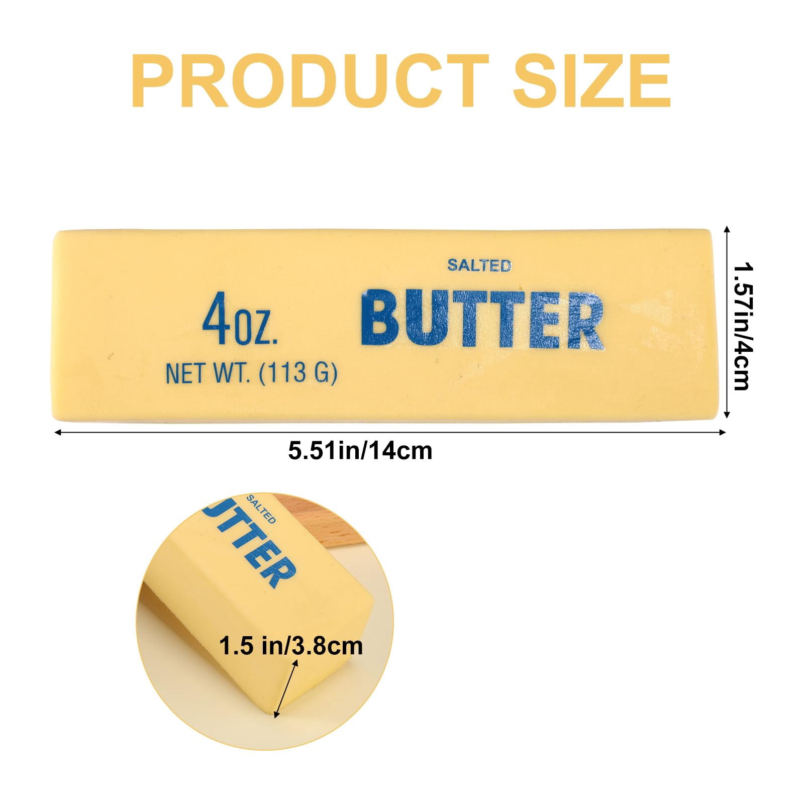 1pcs Squeeze Butter Squishy Massage ball, PU Material Butter Stick Slow Rising Squeeze Food Fidget Massage ball for Office School