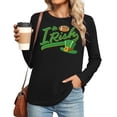 thumbnail image 1 of Uootdi St Patricks Day Long Sleeve Shirts for Women Retro Lucky Clover Tshirt Irish Shamrock Graphic Tee Tops Gift, 1 of 7