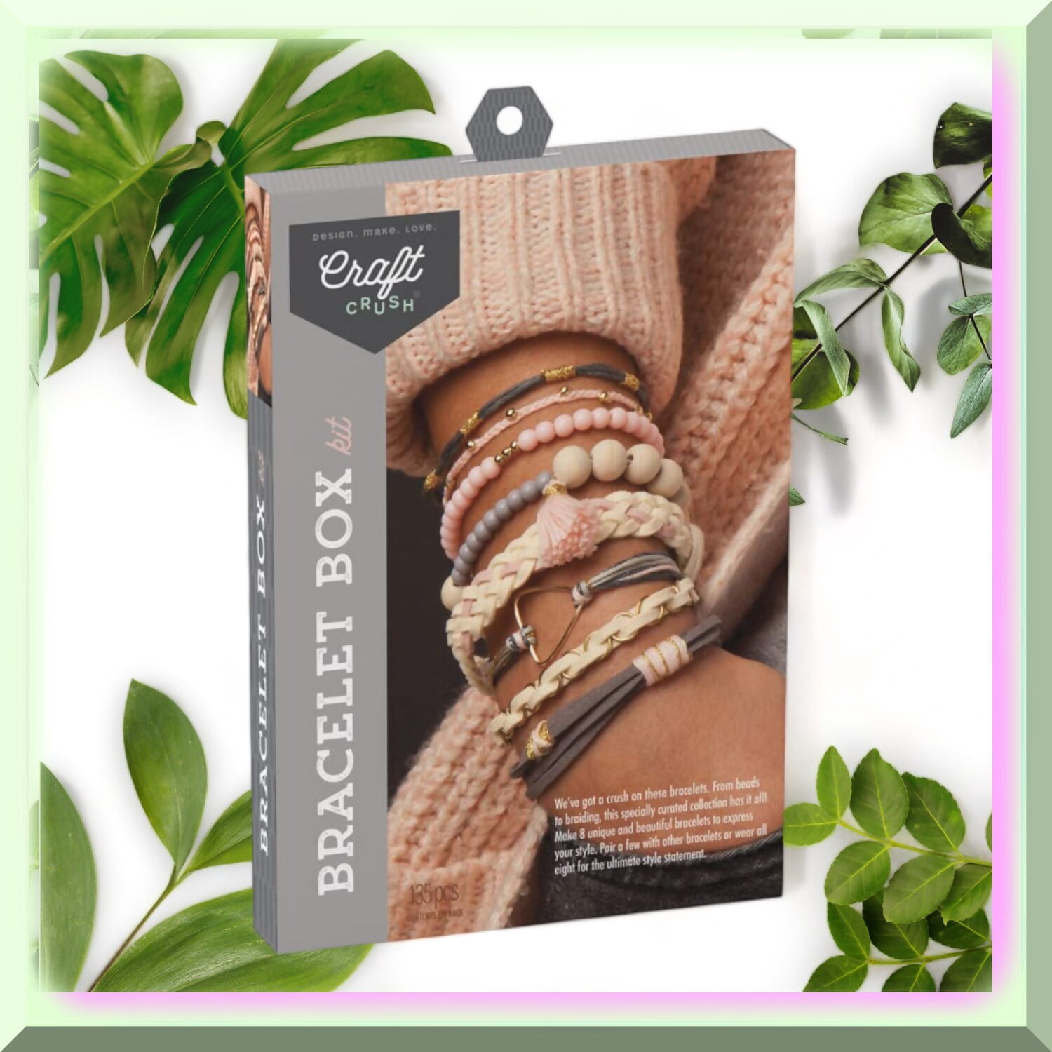 Blush Blossom Bracelet Craft Kit - DIY Friendship Jewelry Making Set for Teens & Adults. Create 8 Bracelets with this Mini Kit for Ages 13+.